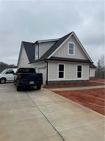 a car parked in front of a house