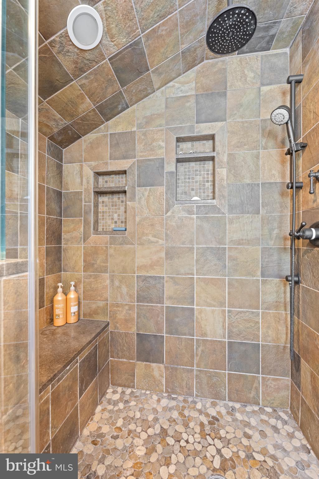 1064 Beaumont Road Berwyn, PA 19312 - Photo 22 of 41 Oversized Tile Shower with Multiple Shower Heads