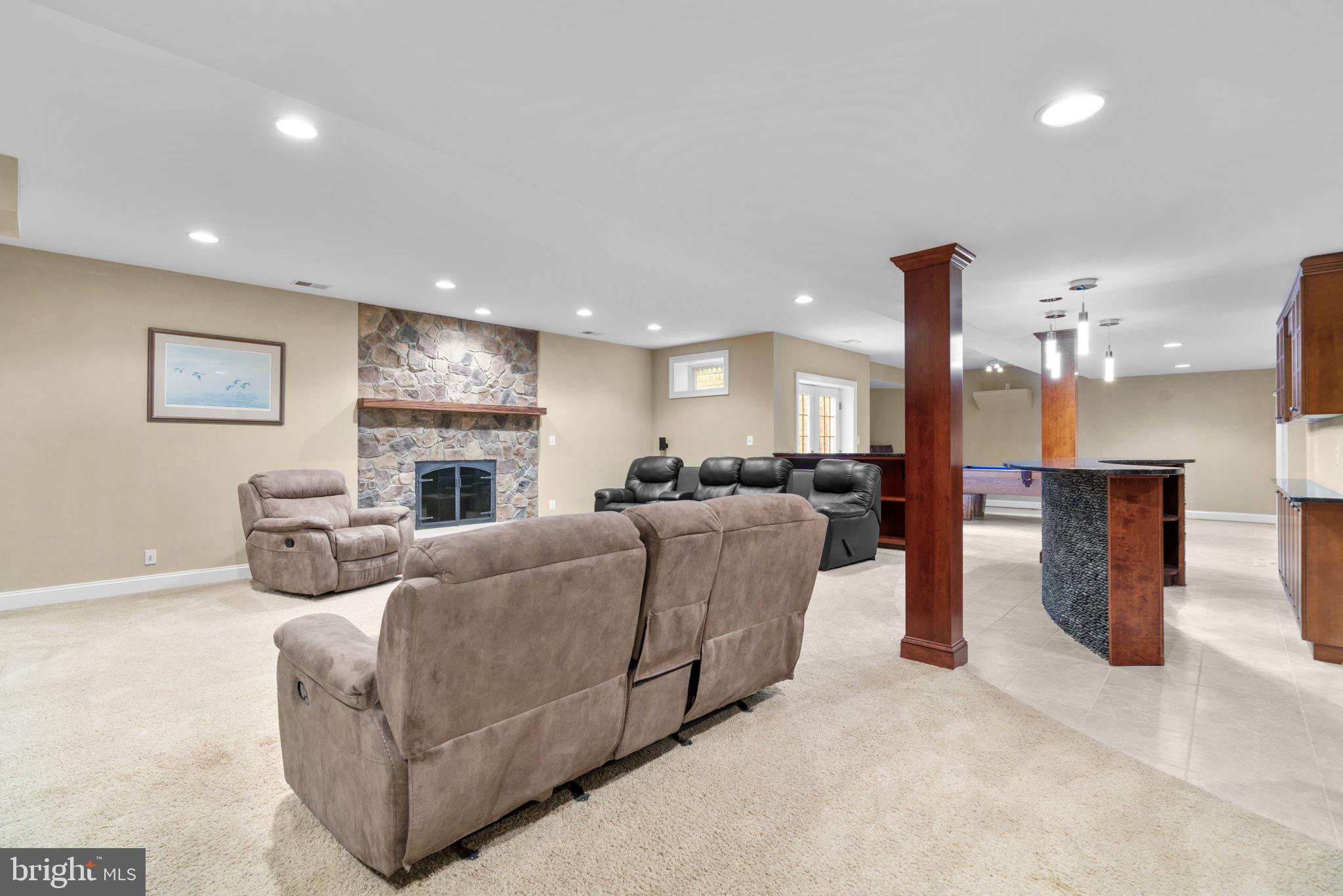 370 Eagle Hill Road Pasadena, MD 21122 - Photo 74 of 118 Lower Level Rec Room | Wet Bar Area