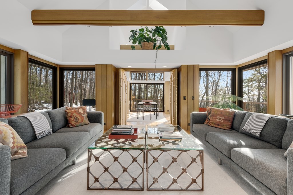 9161 Gibraltar Bluff Road Fish Creek, WI 54212 - Photo 9 of 52 Living Room toward Sunroom