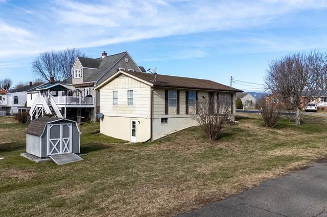 a view of backyard with tree