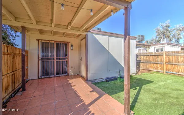 a view of a porch