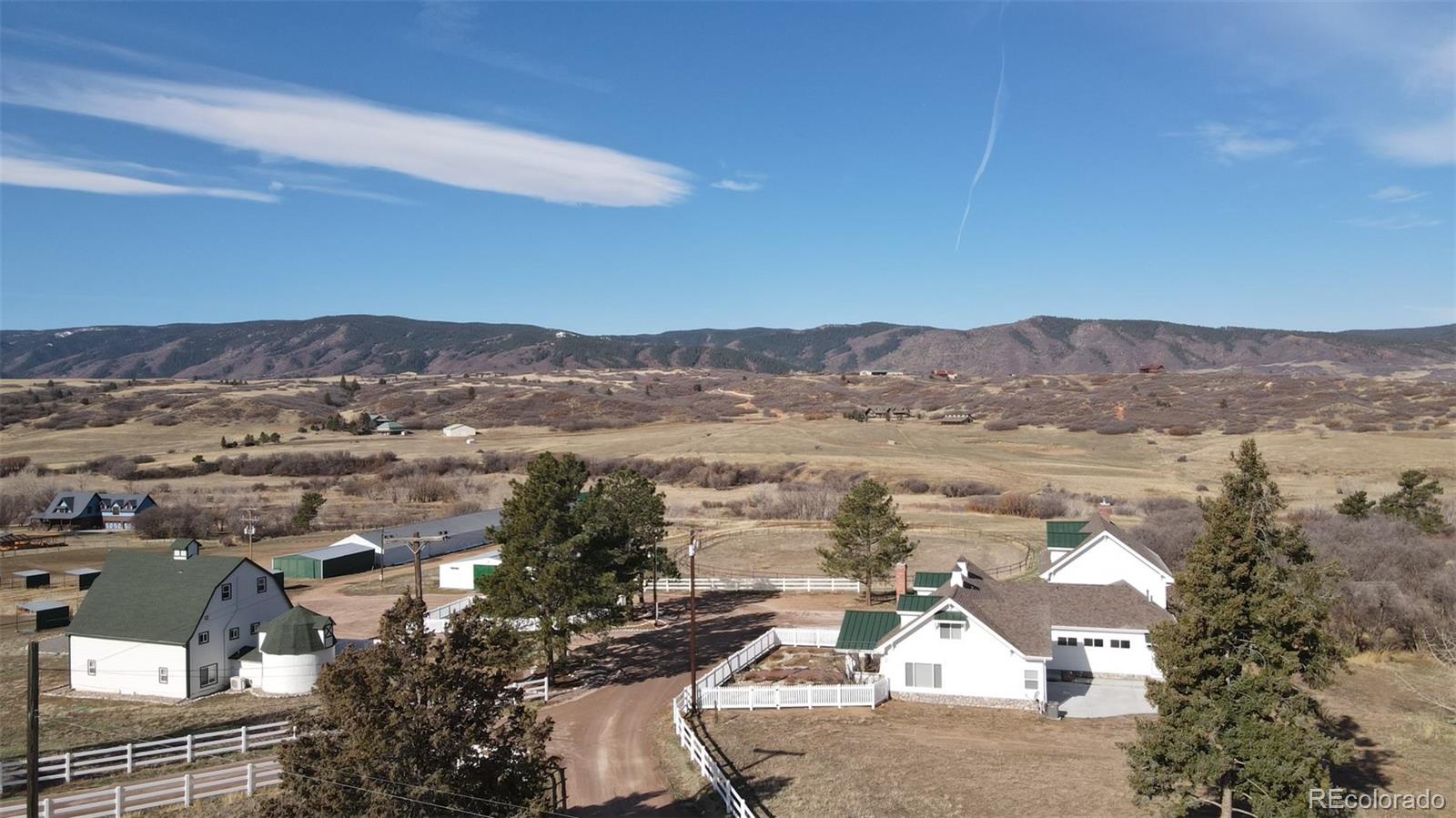2073 South Perry Park Road Sedalia, CO 80135 - Photo 4 of 40 an aerial view of residential house with outdoor space