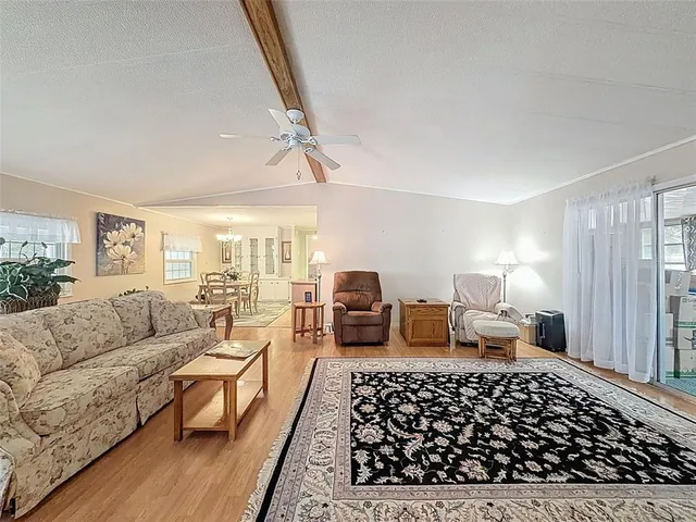 a living room with furniture and a couch