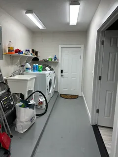 a view of storage and utility room