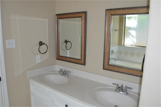 a view of a field with grass