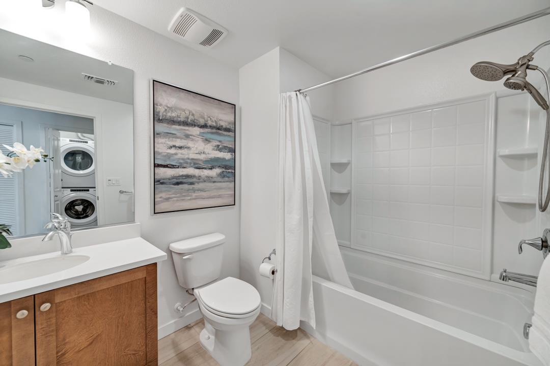 1421 Nightshade Road, Unit 40 Milpitas, CA 95035 - Photo 16 of 29 a bathroom with a sink a toilet and shower