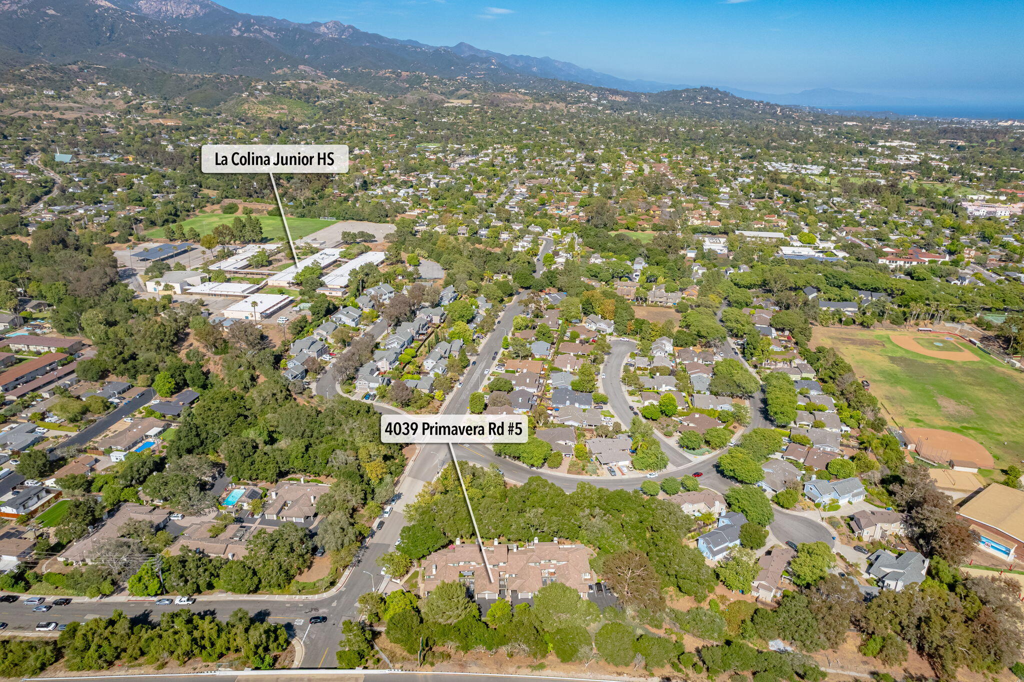4039 Primavera Road, Unit 5 Santa Barbara, CA 93110 - Photo 31 of 32 Aerial
