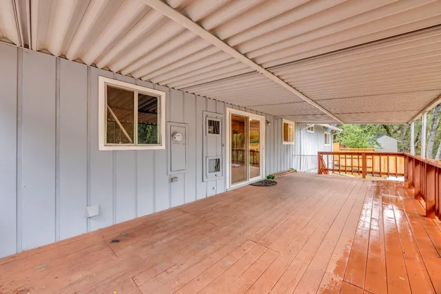 a view of a backyard of a house