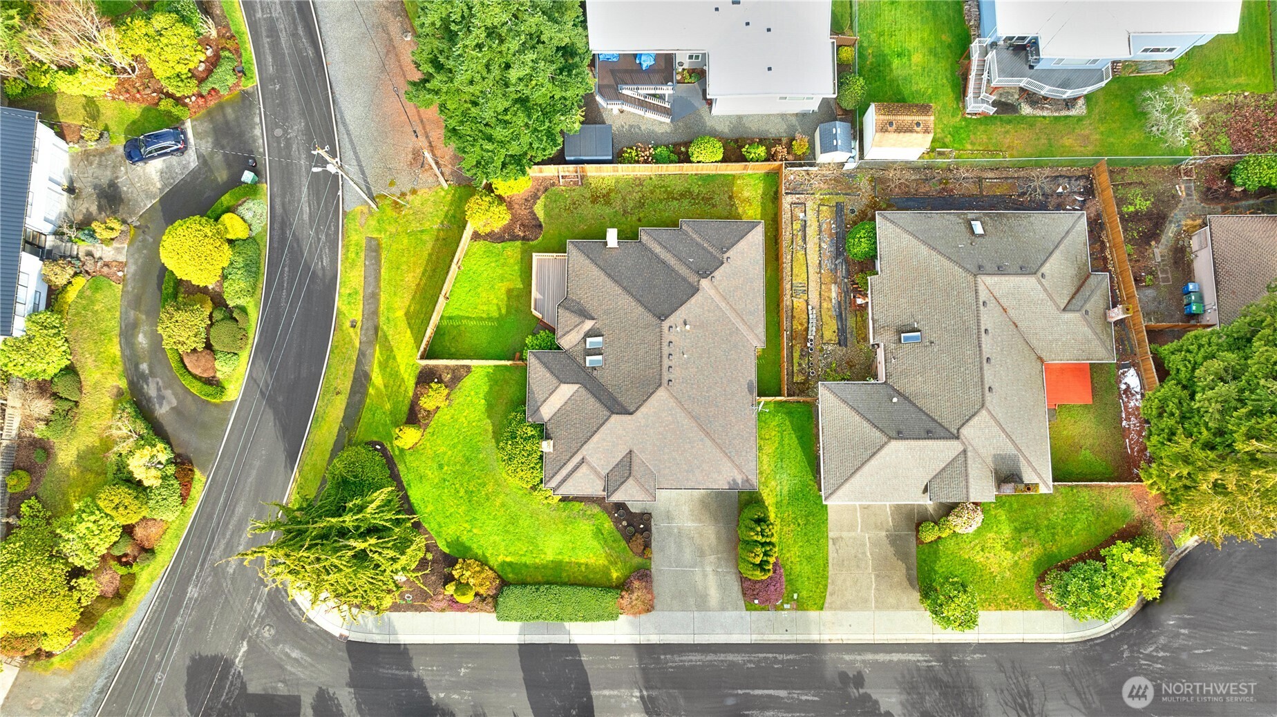 8523 199th Place Southwest Edmonds, WA 98026 - Photo 38 of 40 an aerial view of residential houses with outdoor space