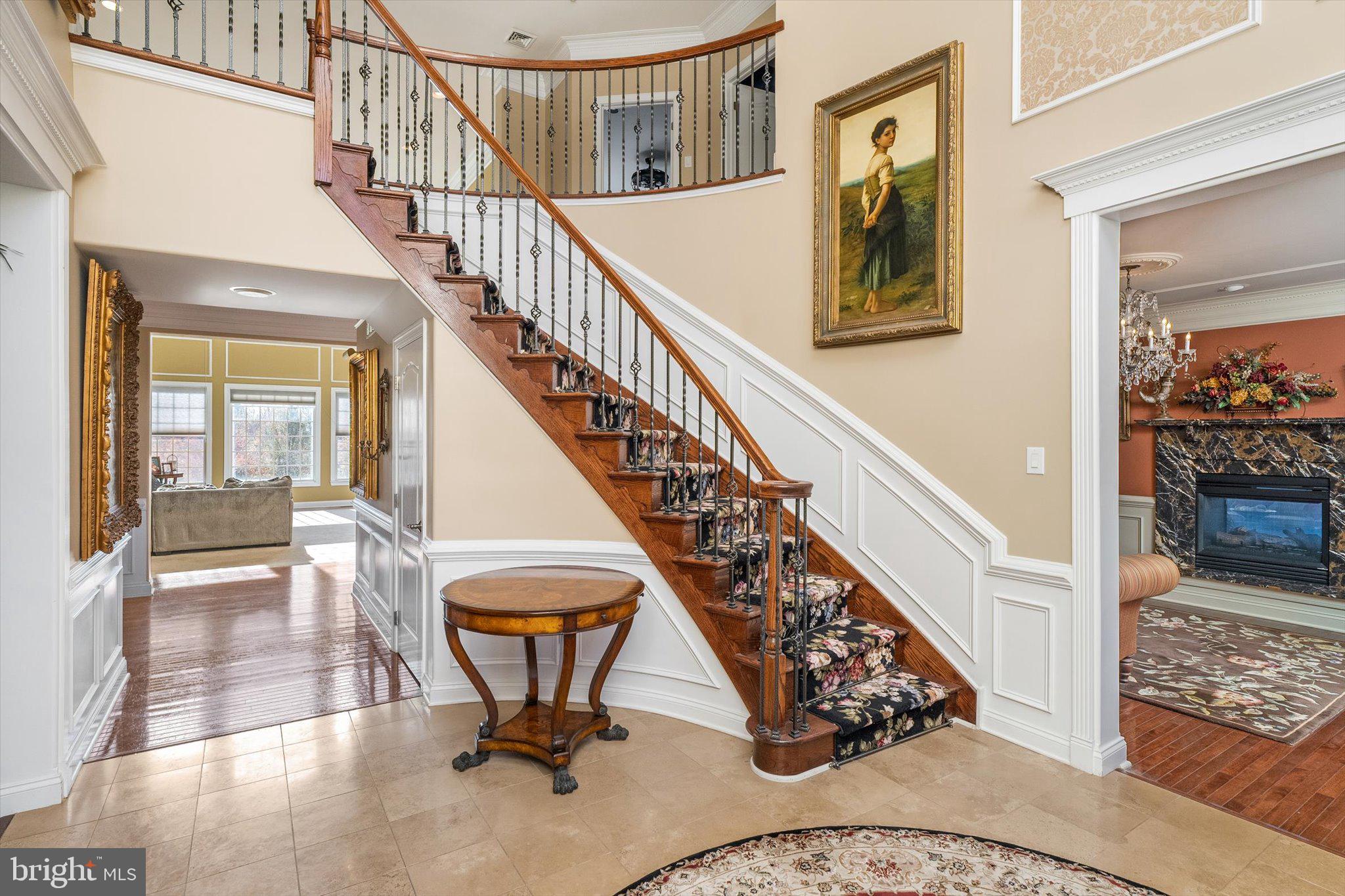 30 Ridgeview Way Allentown, NJ 08501 - Photo 9 of 57 a view of entryway and hall with wooden floor