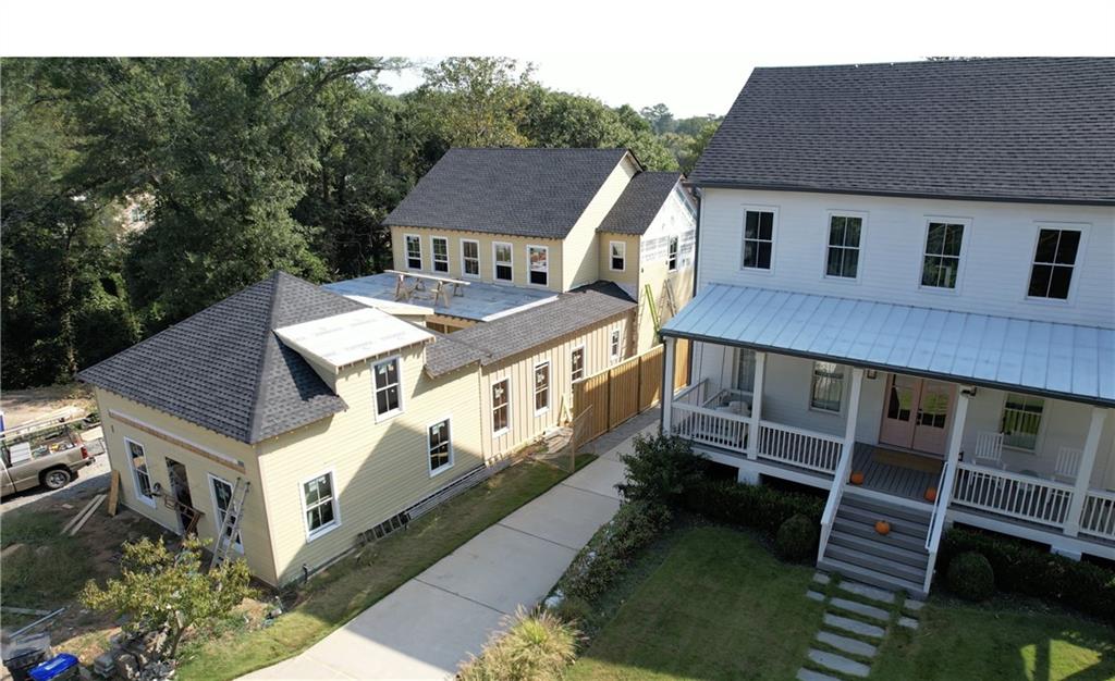 69 Maple Street Roswell, GA 30075 - Photo 21 of 22 a aerial view of a house with a yard