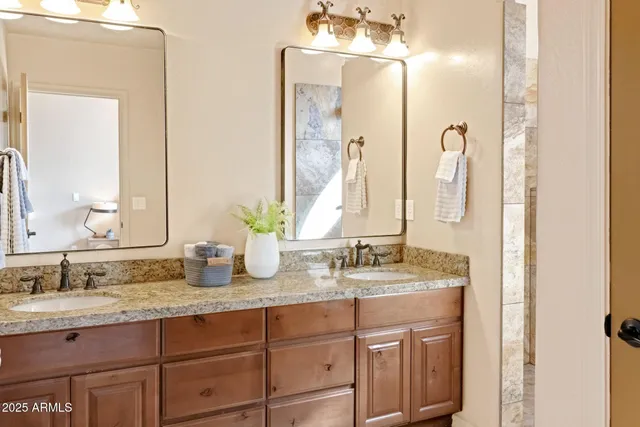 a close view of closet