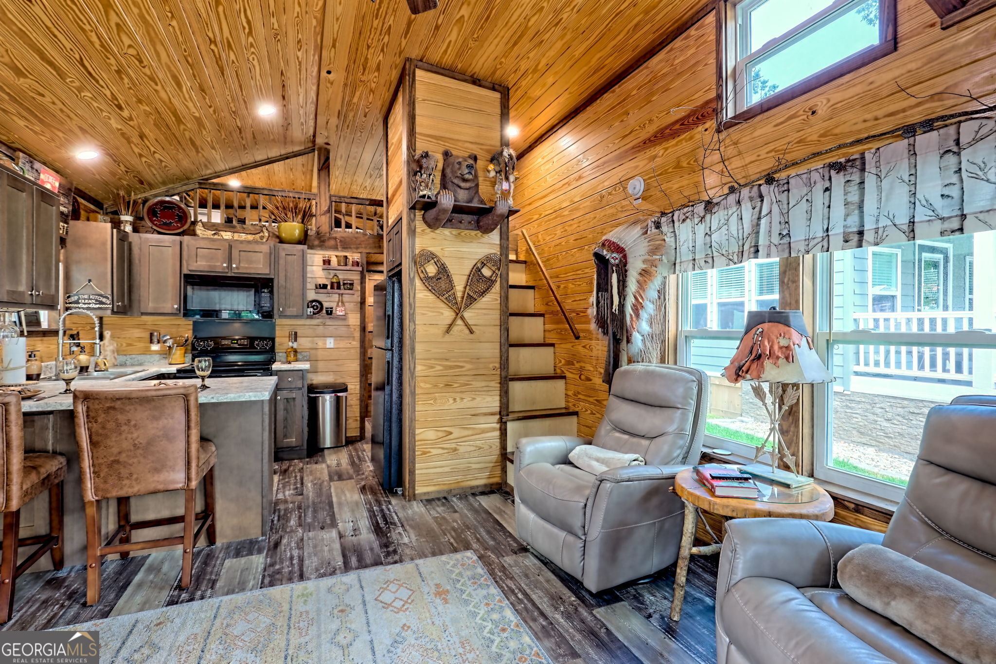 4960 Laurel Lodge Road, Unit 18 Clarkesville, GA 30523 - Photo 14 of 59 a outdoor living space with patio furniture and a fireplace
