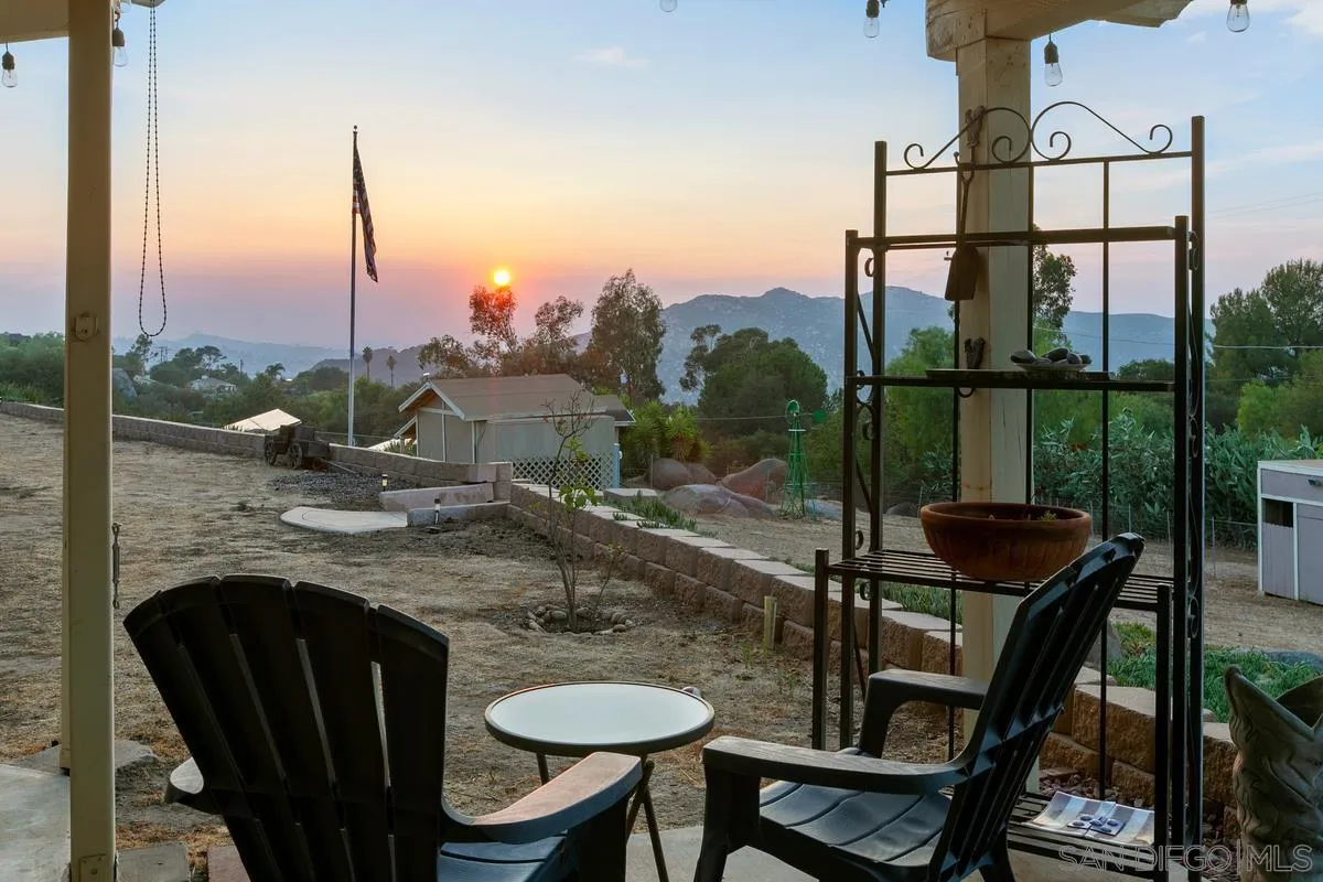738 Lilac Ranch Road Alpine, CA 91901 - Photo 50 of 72 a view of a balcony with chair and table