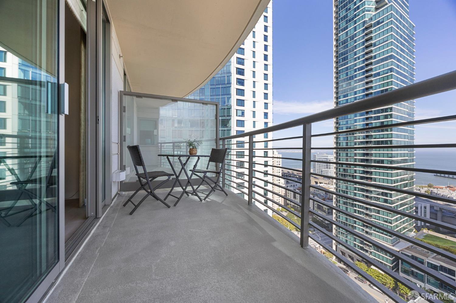 355 1st Street, Unit S2503 San Francisco, CA 94105 - Photo 25 of 67 a view of balcony with chairs