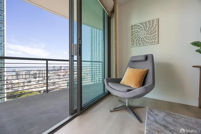 a view of a city with tall buildings