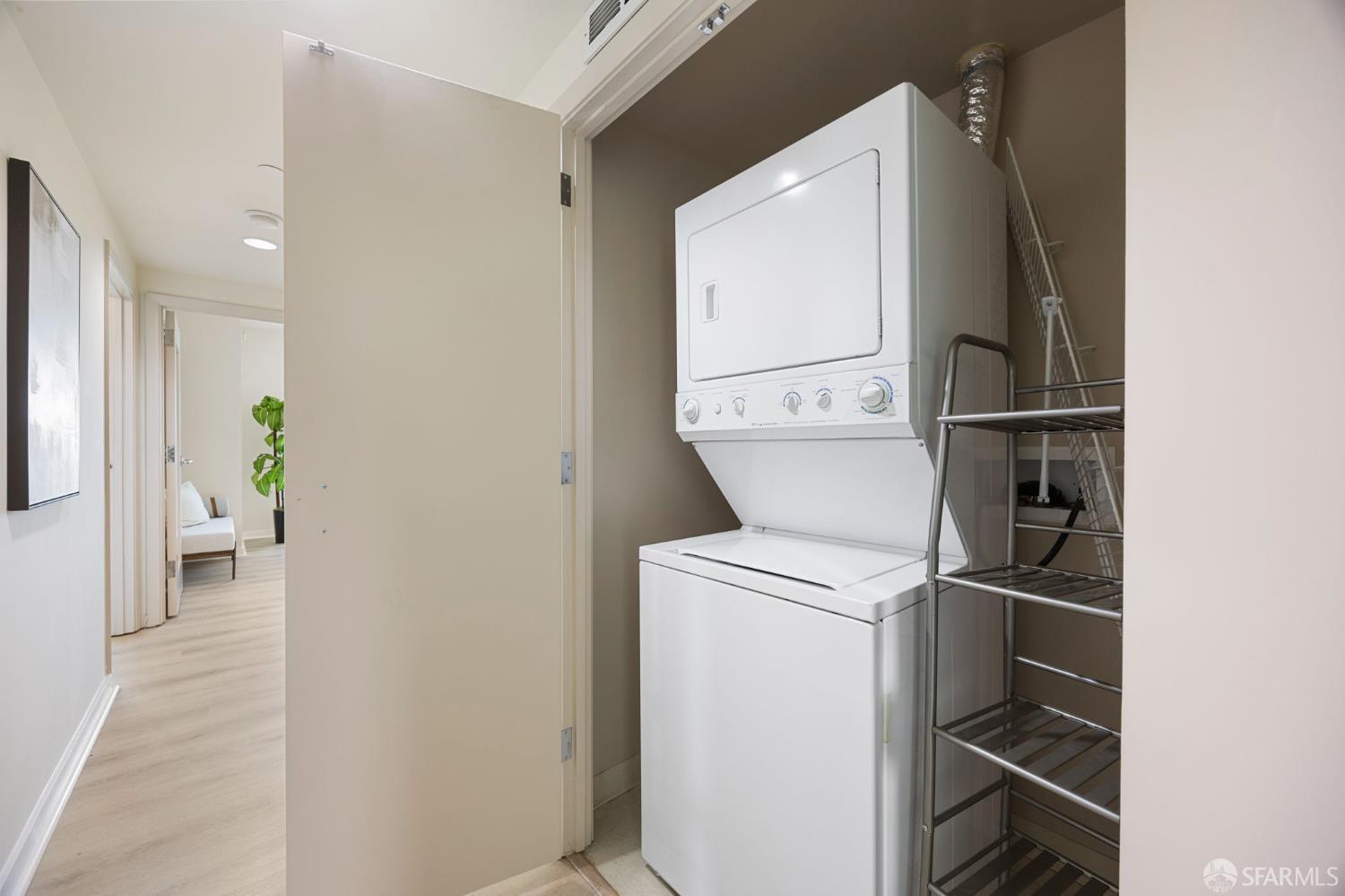 355 1st Street, Unit S2503 San Francisco, CA 94105 - Photo 33 of 67 a view of hallway with washer and dryer