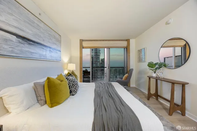 a view of a swimming pool with a lounge chair