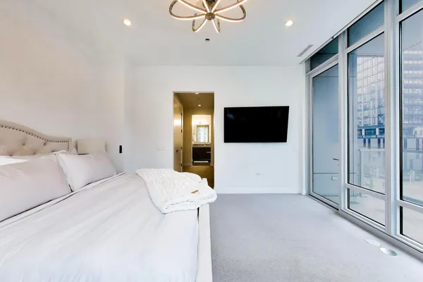 a living room with a flat screen tv