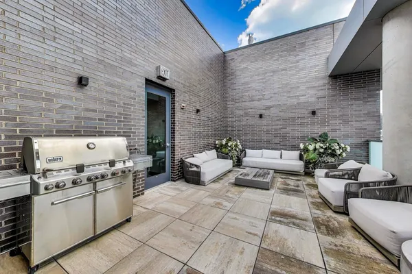 a outdoor space with a couch