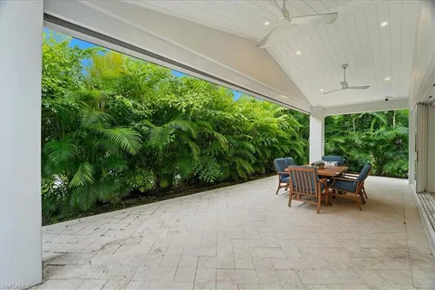 a outdoor space with furniture