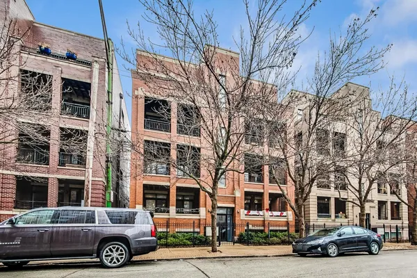 a car parked in front of a building