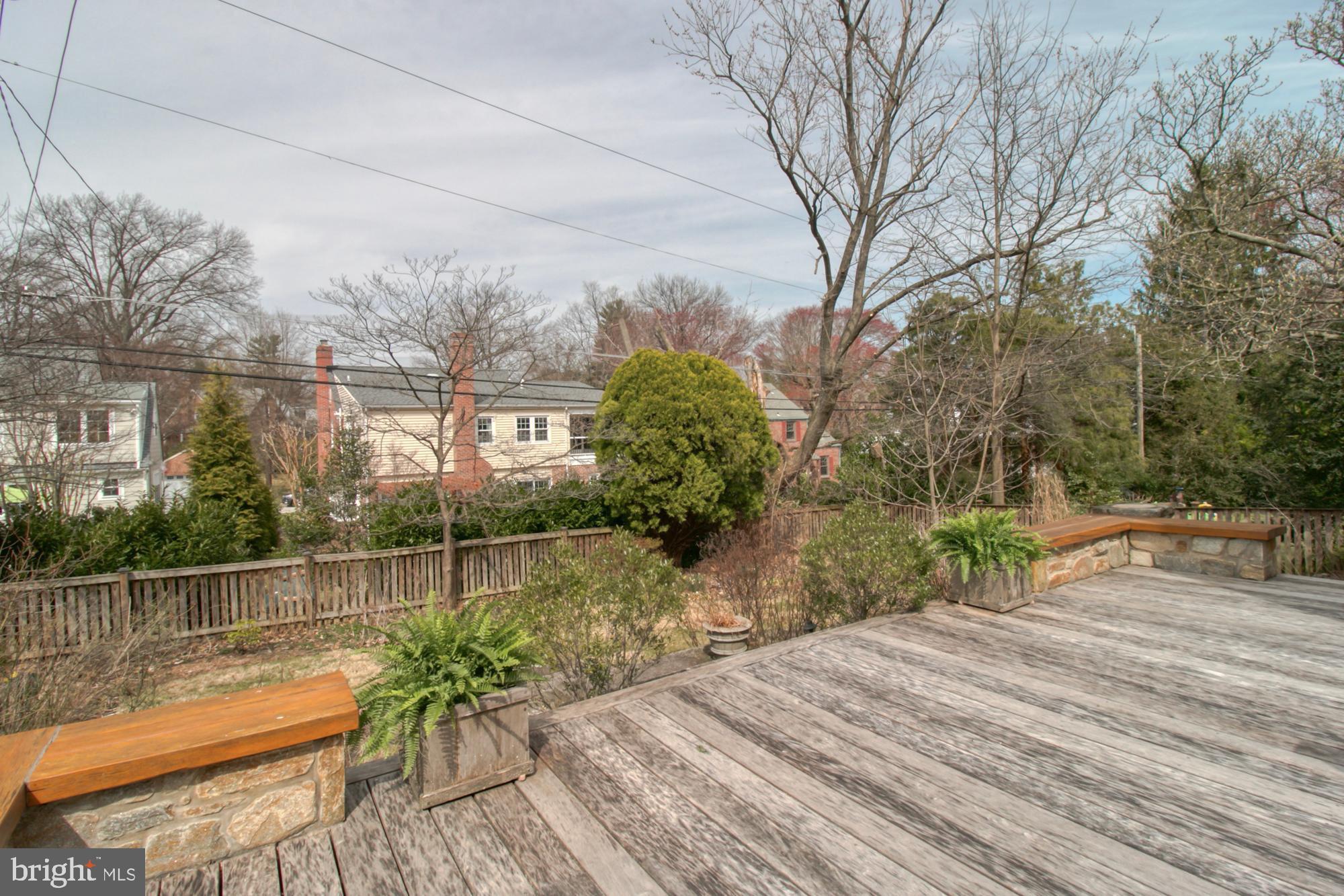 516 Yarmouth Road Baltimore, MD 21286 - Photo 47 of 50 Large 2nd deck w/stone walls & white oak benches
