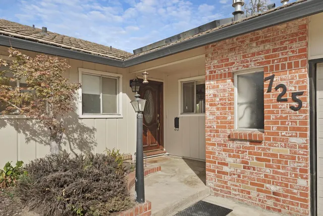 a front view of a house