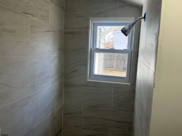 a bathroom with a window