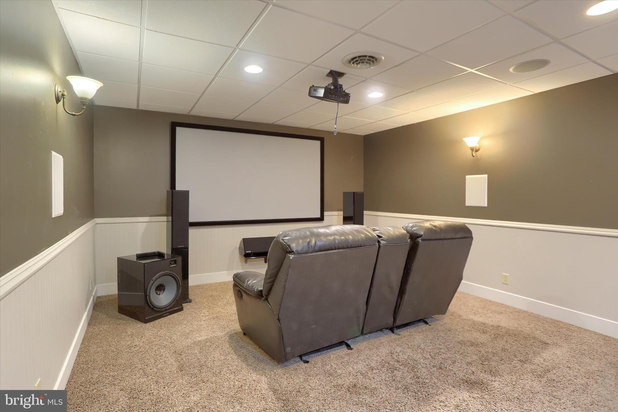 10 Spring View Court Mechanicsburg, PA 17050 - Photo 38 of 50 a room with furniture and a projector screen