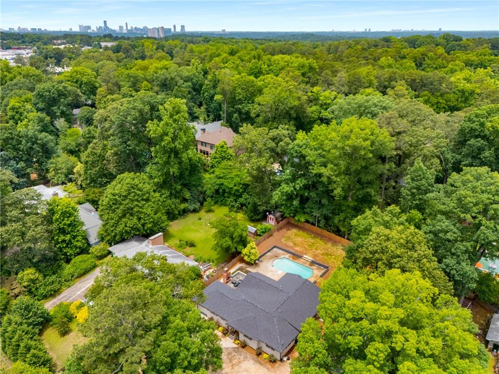 3154 North Druid Hills Road Northeast Decatur, GA 30033 - Photo 20 of 82 an aerial view of residential house with outdoor space
