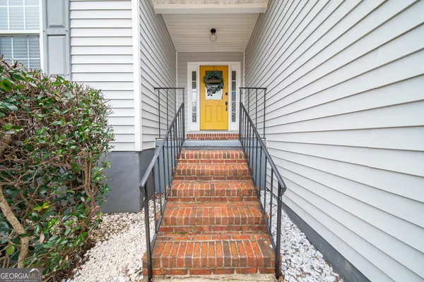 a view of a house with a door