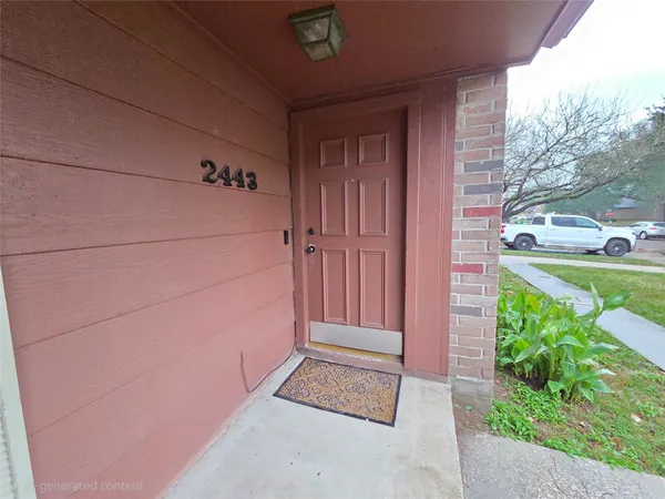 a view of front door of house