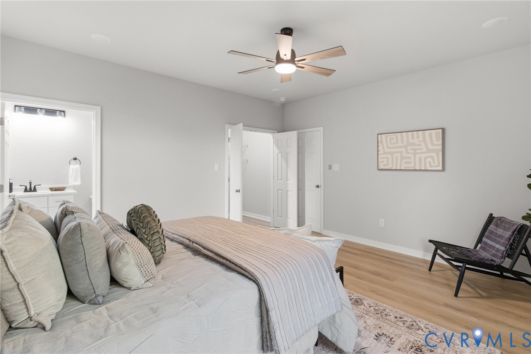 1430 Decatur Street Richmond, VA 23224 - Photo 20 of 37 Light-toned wood-finish flooring, ceiling fan with