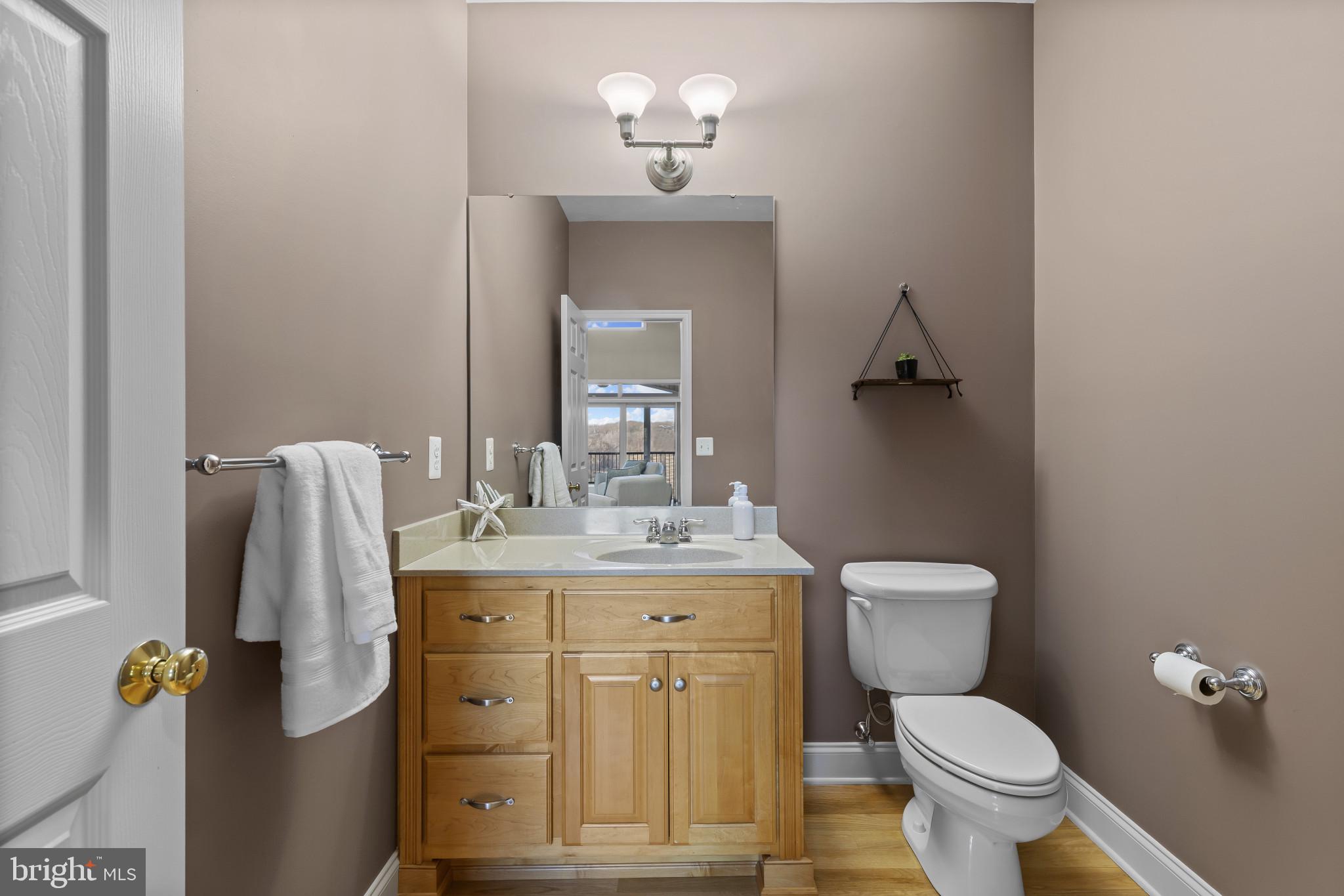 3239 Dry Branch Road White Hall, MD 21161 - Photo 29 of 56 a bathroom with a toilet a sink and mirror