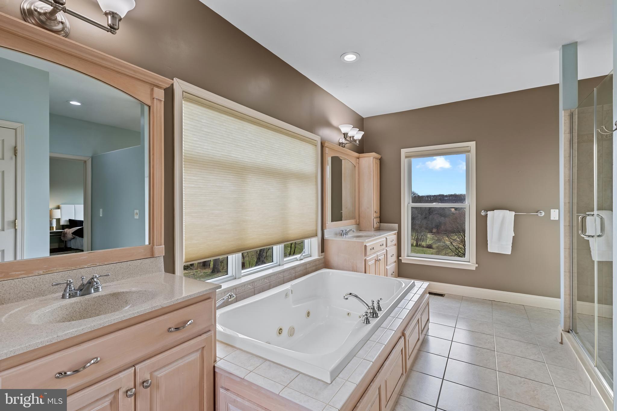 3239 Dry Branch Road White Hall, MD 21161 - Photo 34 of 56 a spacious bathroom with a tub sink and mirror