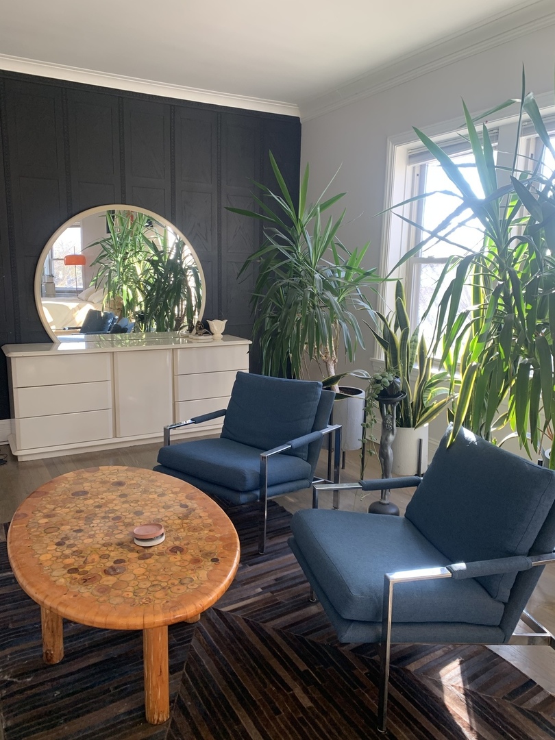 5259 West Roscoe Street, Unit 1F Chicago, IL 60641 - Photo 18 of 53 a living room with furniture and a potted plant