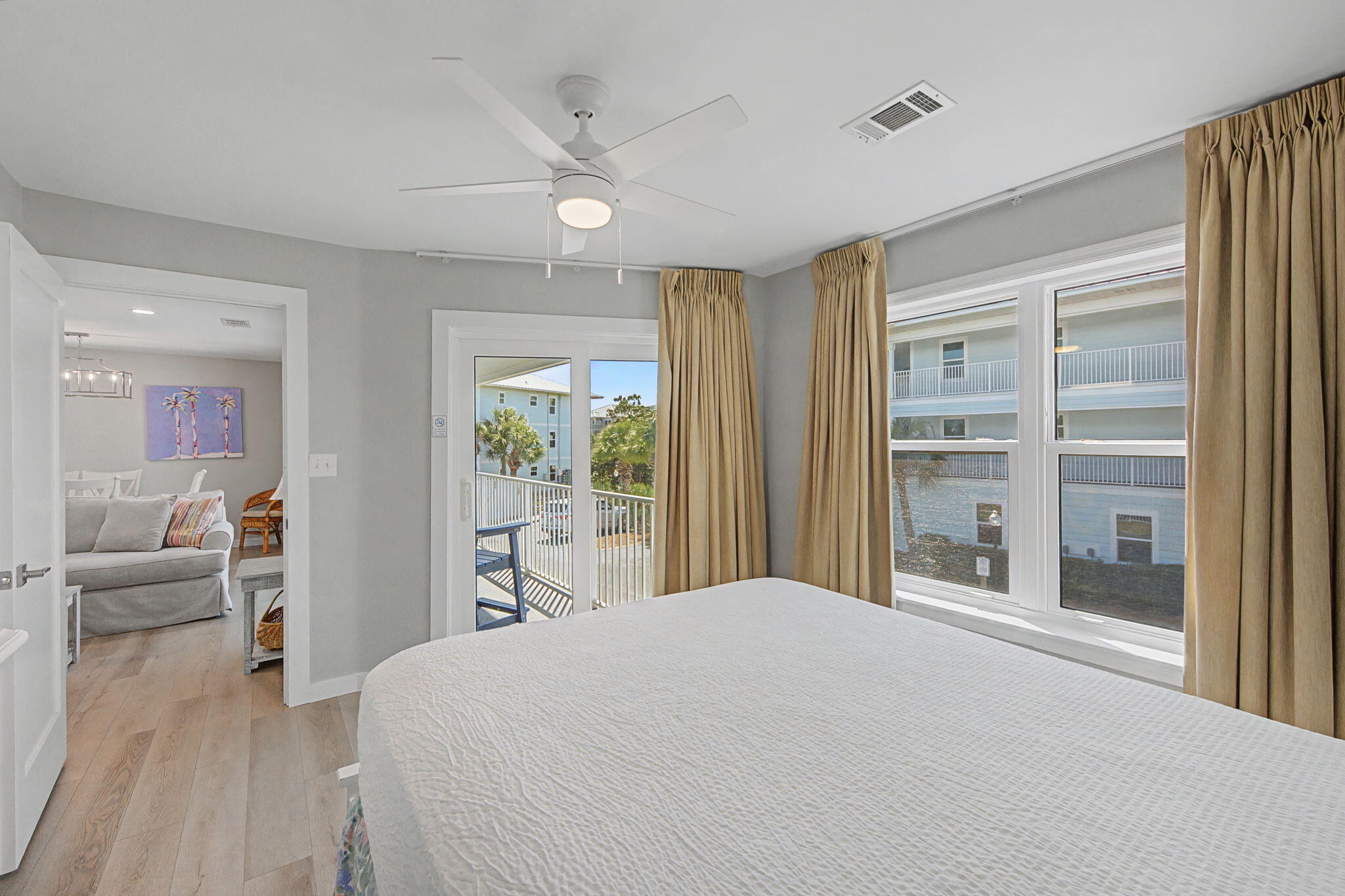 11 Beachside Drive, Unit 523 Santa Rosa Beach, FL 32459 - Photo 14 of 32 a bedroom with a large bed and a large window