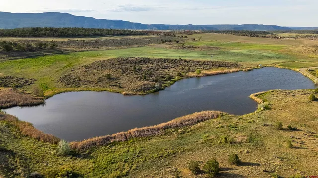 a view of a lake and mountain