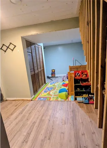 a bathroom with a sink and mirror