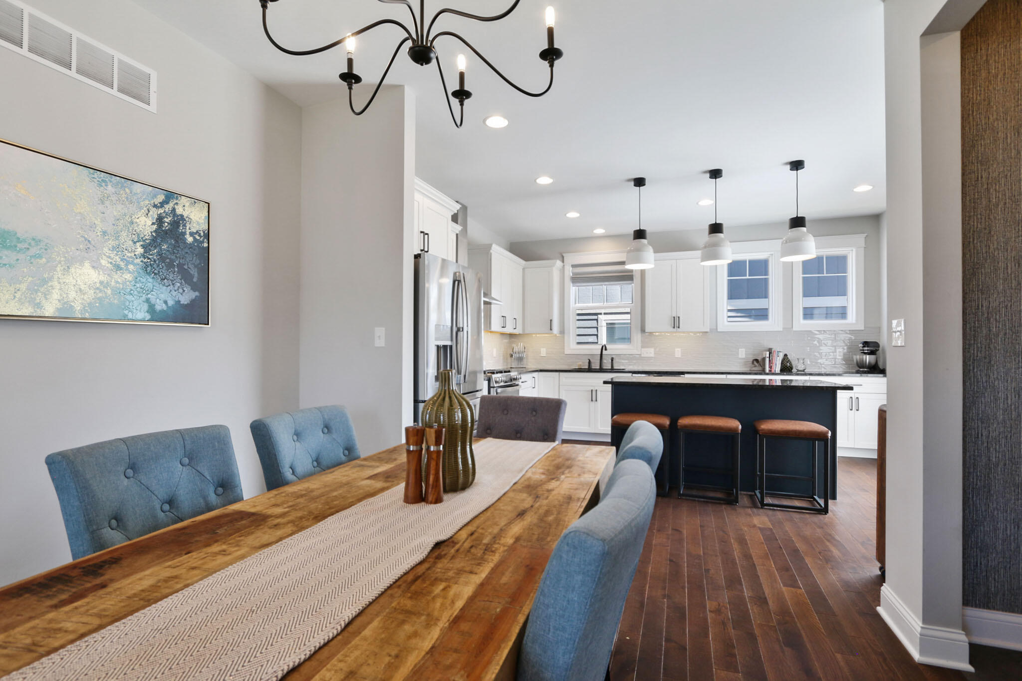 5937 South Dune Harbor Drive Portage, IN 46368 - Photo 13 of 44 a living room with granite countertop furniture and kitchen view