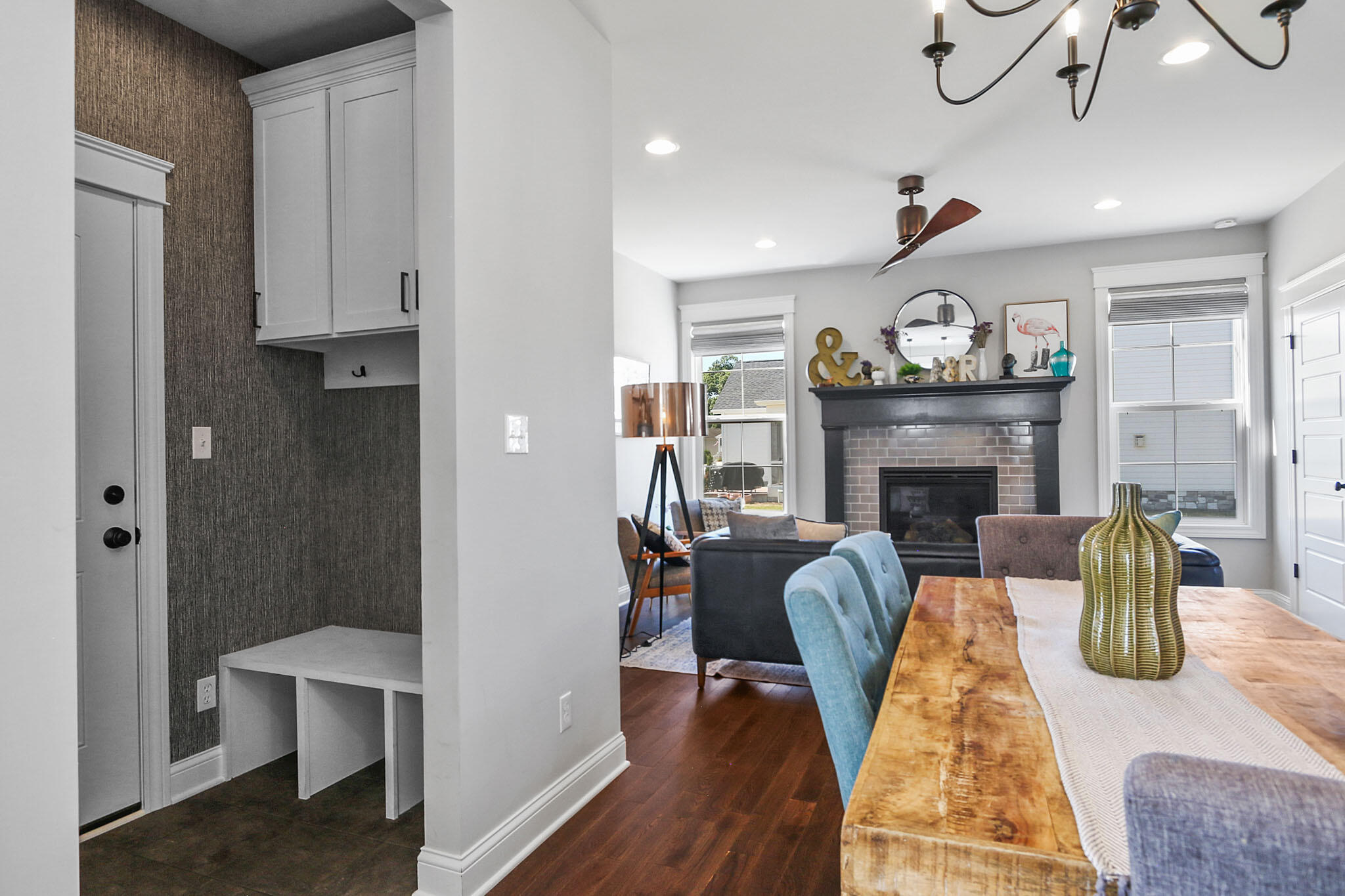 5937 South Dune Harbor Drive Portage, IN 46368 - Photo 17 of 44 a living room with furniture and a fireplace