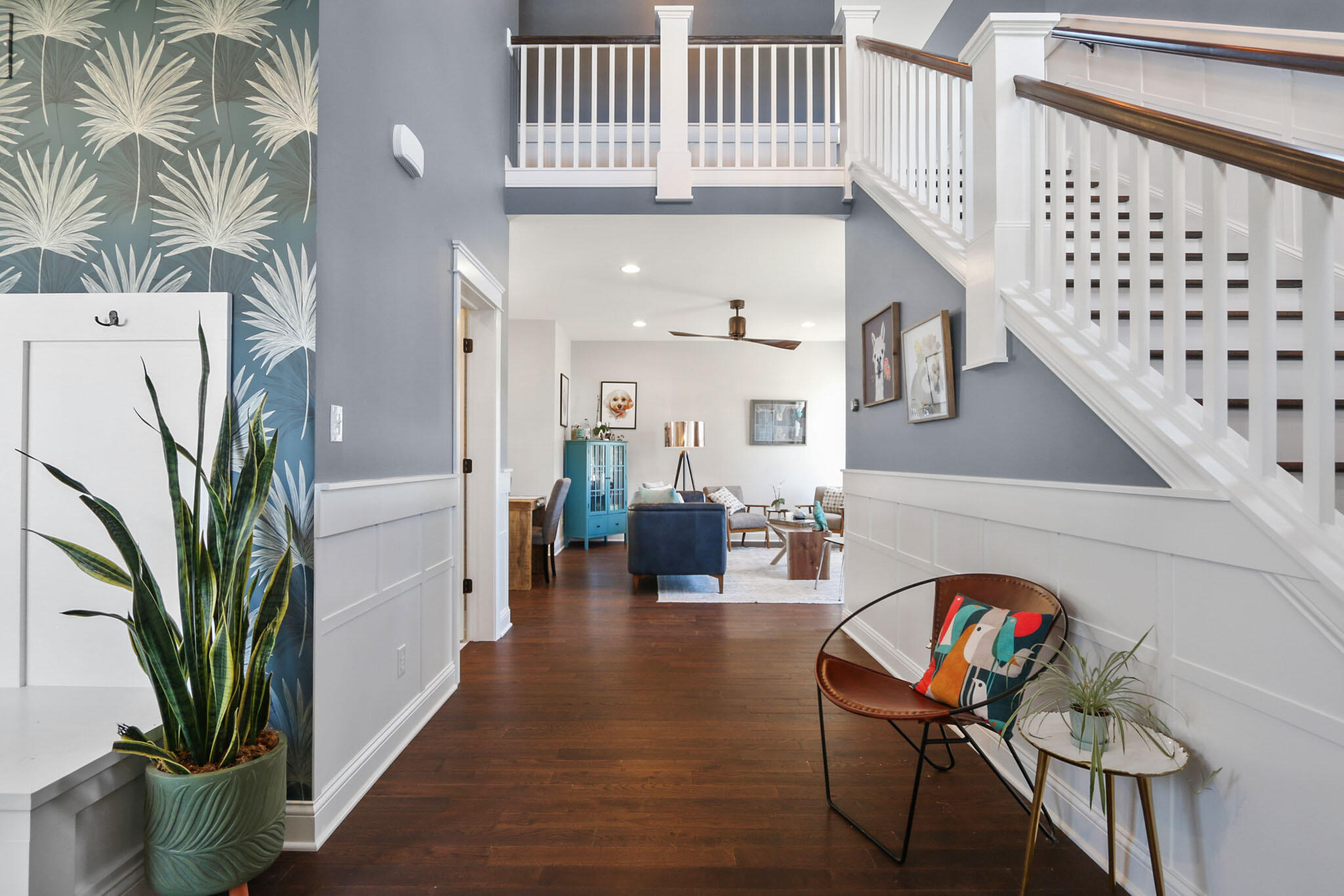 5937 South Dune Harbor Drive Portage, IN 46368 - Photo 3 of 44 a view of a hallway with furniture and floor to ceiling window