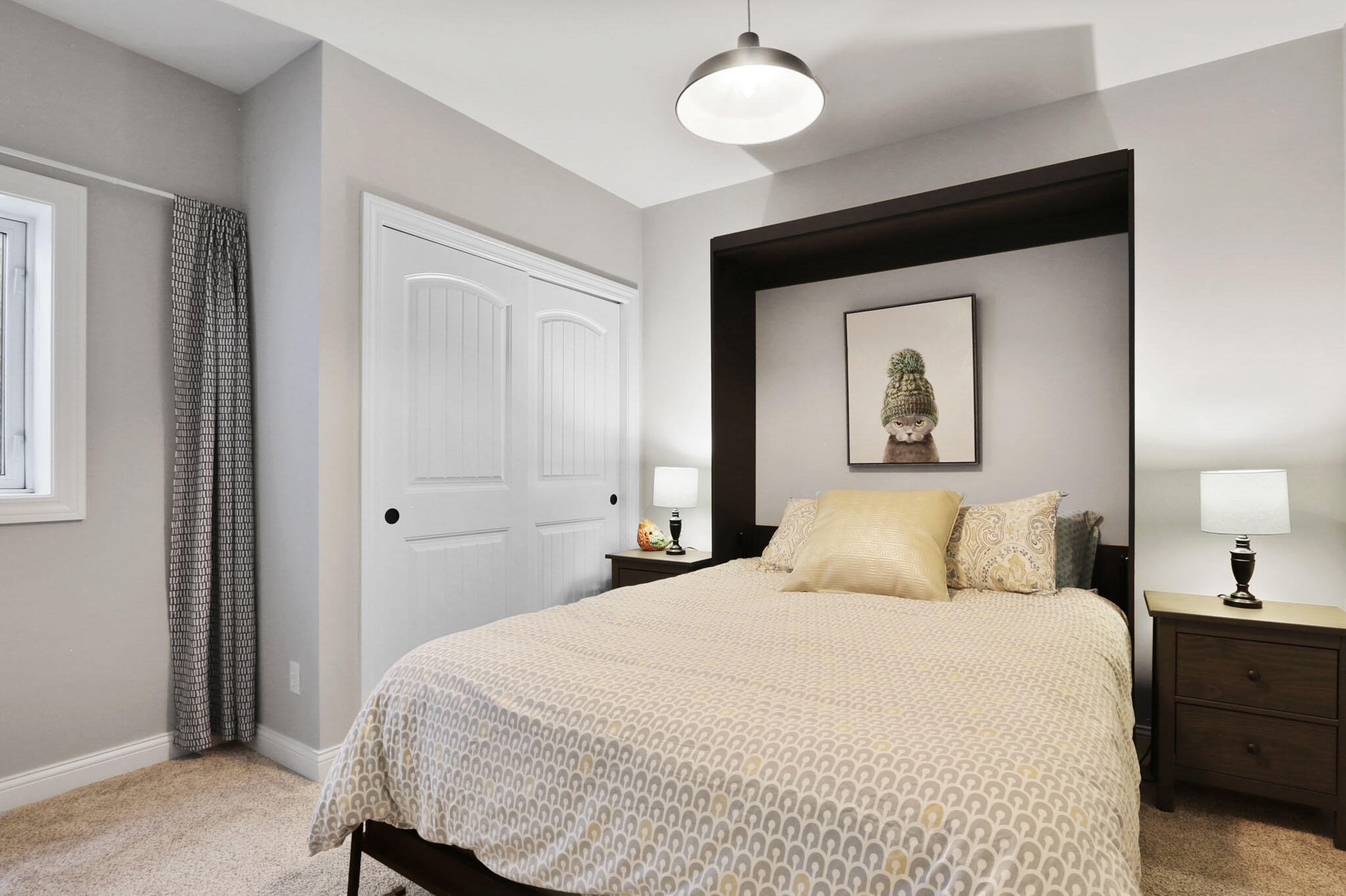 5937 South Dune Harbor Drive Portage, IN 46368 - Photo 32 of 44 a bedroom with a bed and a painting on the wall