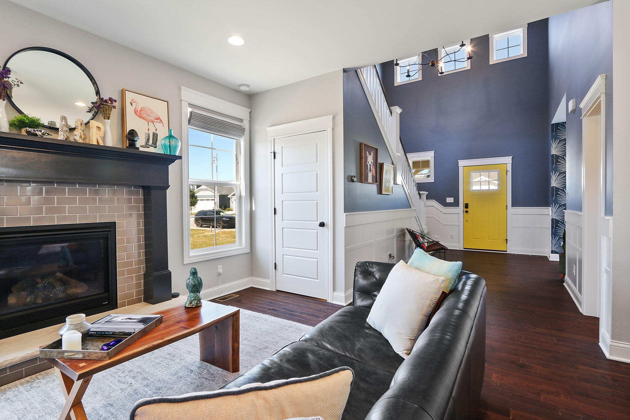 5937 South Dune Harbor Drive Portage, IN 46368 - Photo 9 of 44 a living room with furniture and a fireplace