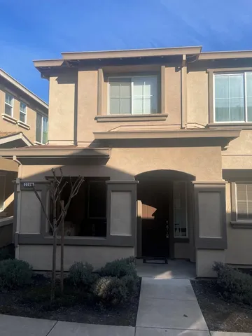 a front view of a house with entryway