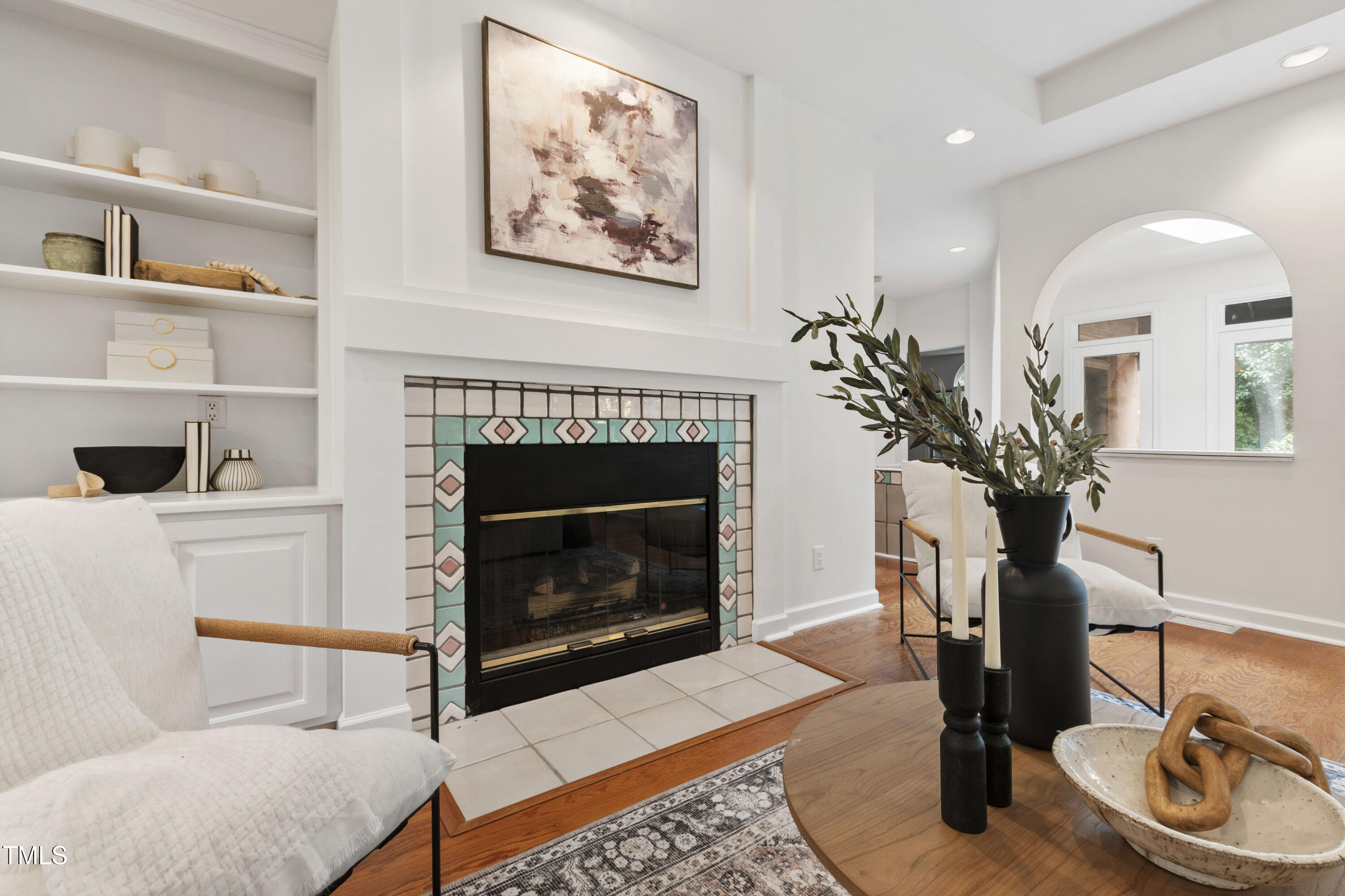 2517 High Ridge Drive Raleigh, NC 27606 - Photo 9 of 69 a living room with furniture and a fireplace