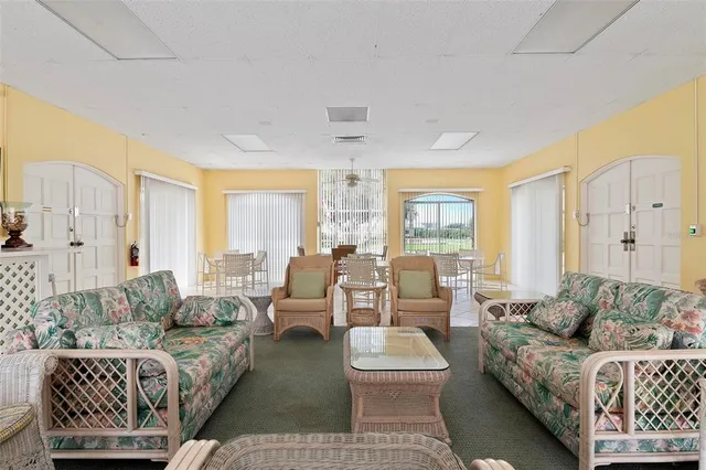 a view of a garden and lake view