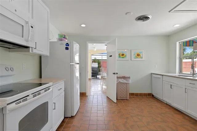 a view of a lake with a yard